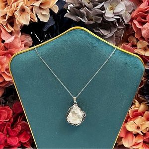 Boho Irregular White Metallic Agate Druzy Crystal Geode Quartz Stone